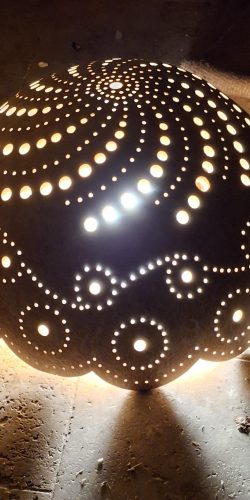 Luminaire calebasse spirale 2