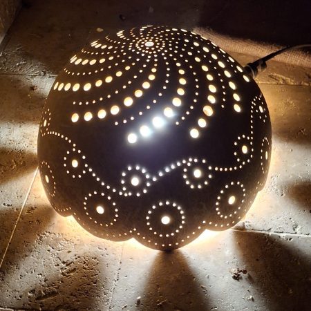 Luminaire calebasse spirale 2