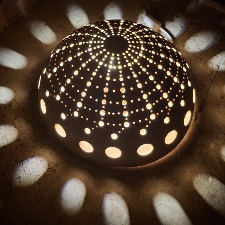 Lampe calebasse soleil