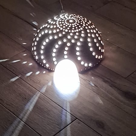 Luminaire calebasse spirale igloo