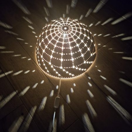 Luminaire calebasse soleil spiralé