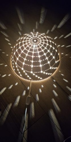 Luminaire calebasse soleil spiralé